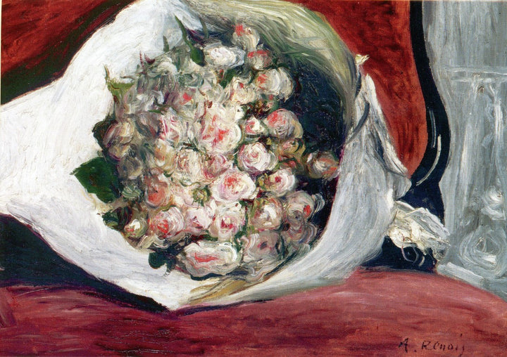 Bouquet of Flowers (detail) by Pierre-Auguste Renoir - 5 X 7 Inches (Greeting Card)