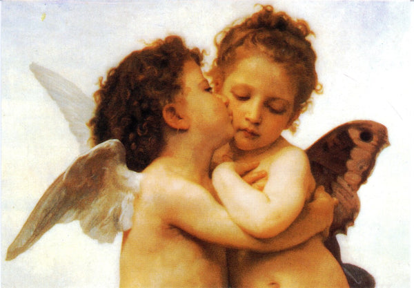 First Kiss by William Adolphe Bouguereau - 5 X 7" (Greeting Card)