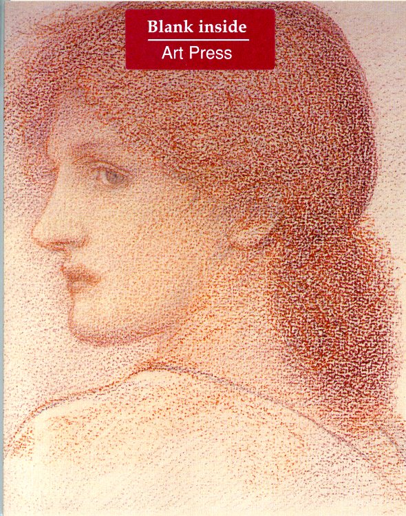 Study of a Woman's Head by Sir Edward Burne-Jones - 5 X 4 Inches (Greeting Card)