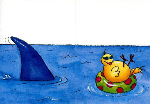 Sharks of the Sea by Sophie Turrel - 4 X 6 Inches (Greeting Card)