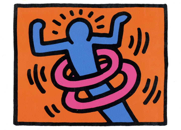 Retrospect, 1989 (detail) by Keith Haring - 5 X 7 Inches (Greeting Card)