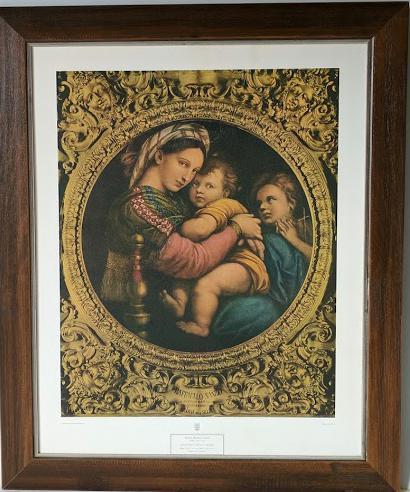 Madonna Della Sedia by Raffaello Sanzio - 26 X 32 Inches (Framed Giclee on Masonite Ready to Hang)