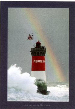 Arc-en-ciel sur Mer d'Iroise, janvier 2001 by Jean Guichard - 10 X 12 Inches (Art Print)