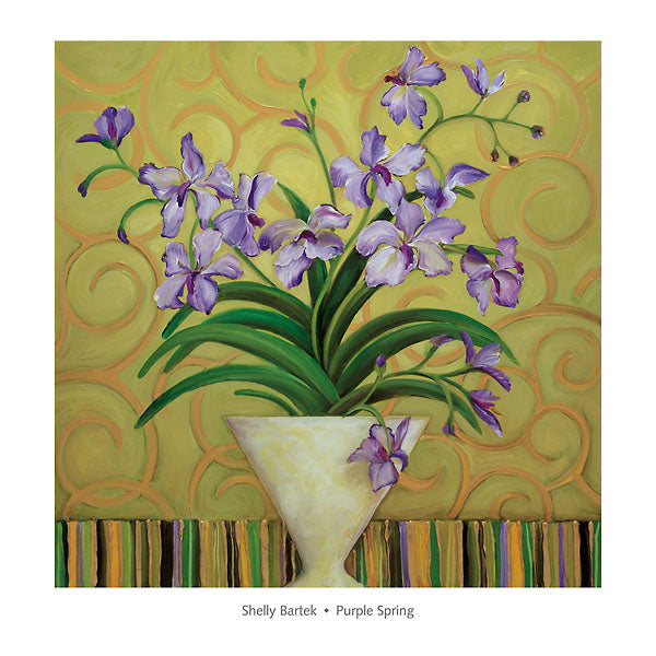 Purple Spring by Shelly Bartek - 24 X 24" - Fine Art Poster.