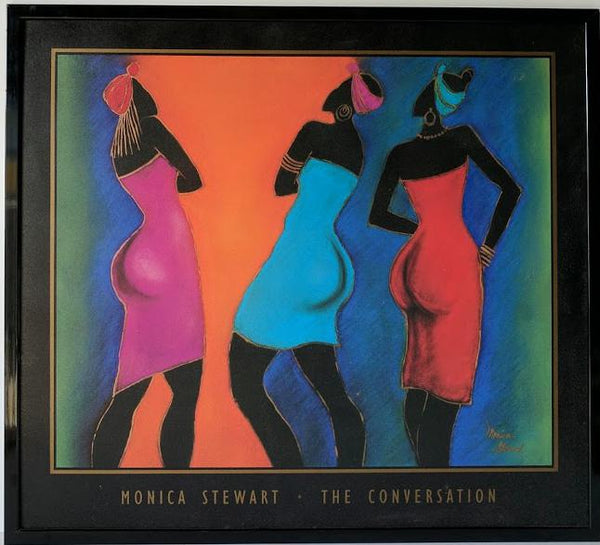 The Conversation by Monica Stewart - 27 X 30 Inches (Framed Giclee on Masonite Ready to Hang)