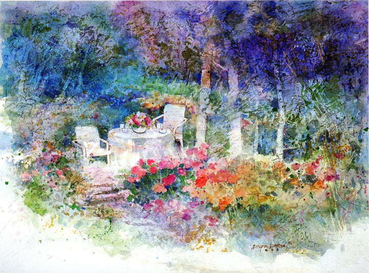 Garden Corner by Dawna Barton - 10 X 12 Inches (Greeting Card)