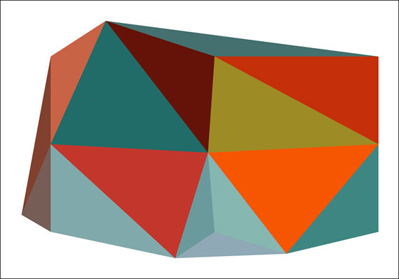 Triangulations n°1, 2013 by Henri Boissiere - 28 X 40 Inches (Silkscreen)