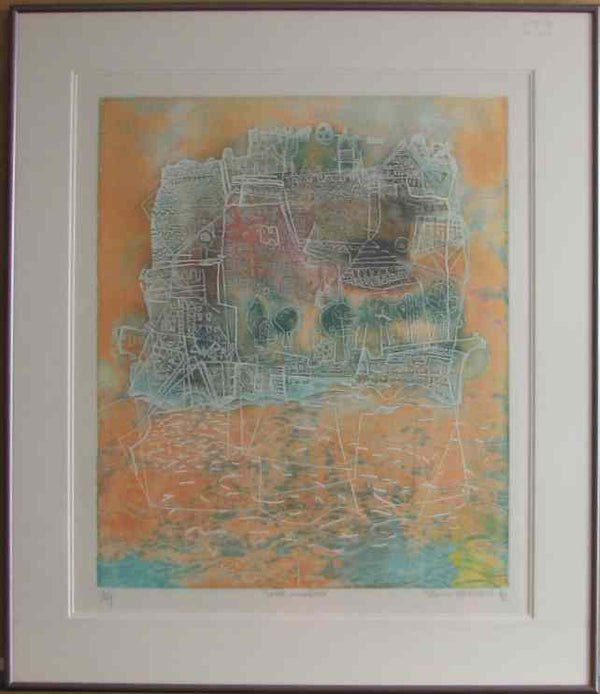 Soiree Insulaire by Shoichi Hasegawa - 28 X 33 Inches (Framed Etching Numbered & Signed) E.A. 6/10