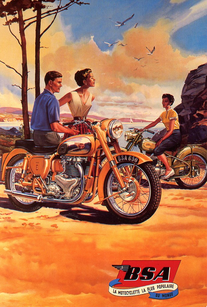 BSA, The World's Most Popular Motorcycle - 5 X 7 Inches (Vintage Greeting Card)