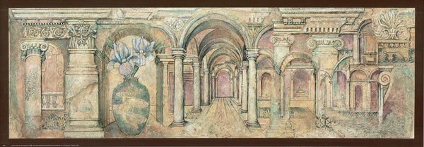 Interior Colonnade by Arnold Iger - 13 X 38 Inches (Art Print)