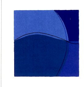 COLORI CANTORI (BLU), 2002 by Walter Fusi - 20 X 20 Inches (SLIKSCREEN)