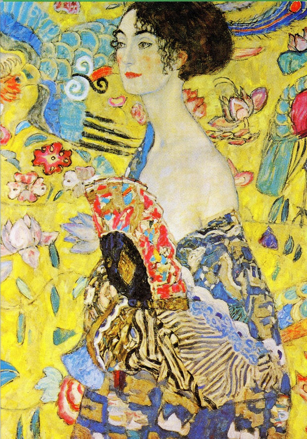 Women with a Fan, 1917-18 by Gustav Klimt - 5 X 7 Inches (Greeting Card)