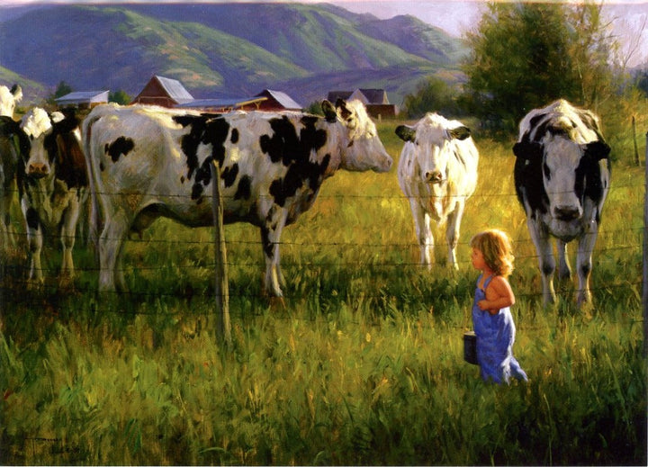 Anniken and the Cows by Robert Duncan - 5 X 7" (Greeting Card)