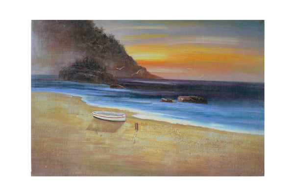 Coastal II - (Peinture à l'huile sur toile tendue prête à accrocher)