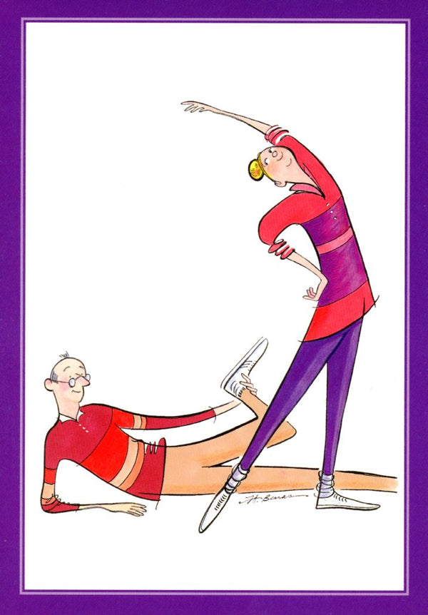 Message Inside: Workout Duo by Jeanne A. Benas  - 5 X 7 Inches (Greeting Card)
