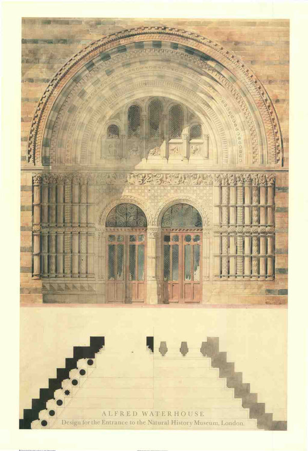 Museum Entrance by Alfred Waterhouse - 28 X 40 Inches (Art Print)