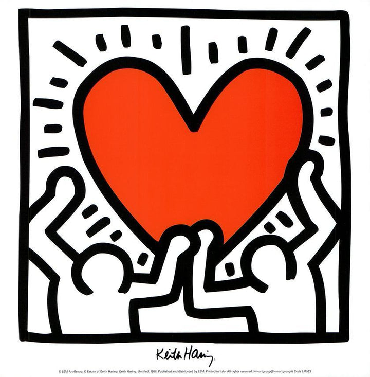 Untitled, 1988 by Keith Haring - 12 X 12 Inches (Art Print)