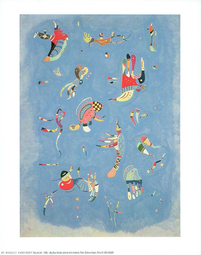 Sky Blue, 1940 by Wassily Kandinsky - 10 X 12 Inches (Art Print)